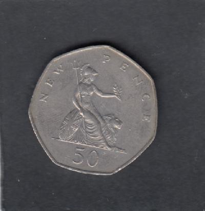 Beschrijving: 50 Pence ELIZABETH II